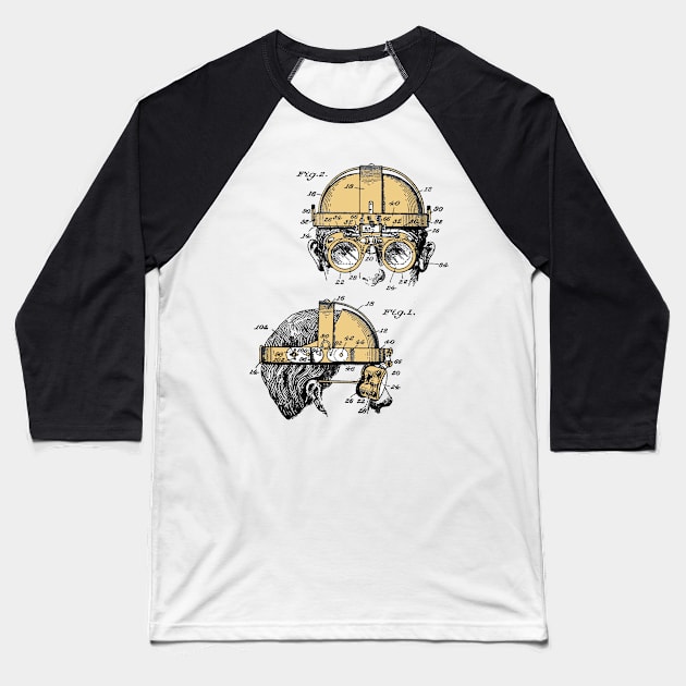 Welders Goggles - Patent Design Baseball T-Shirt by The Blue Box